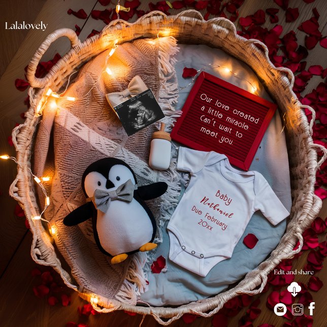 Anuncio de embarazo con un poco de amor de pingüin (Subido por el creador)