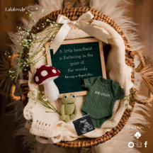 Anuncio de embarazo Cottagecore adorable