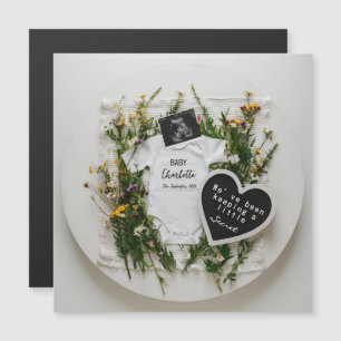 Anuncio de embarazo de flor silvestre regalo de re