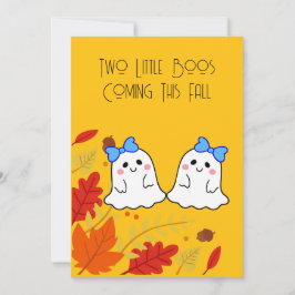 Anuncio de embarazo de gemelos Two Little Boos