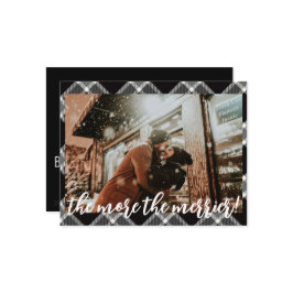 Anuncio de Embarazo de Navidad en Tartán Negro