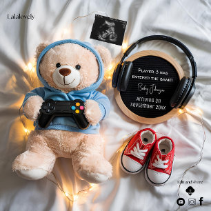 Anuncio de embarazo de osito de peluche lindo Game