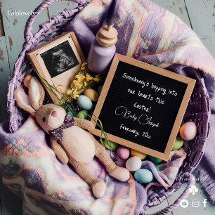 Anuncio de embarazo de Pascua Colorido
