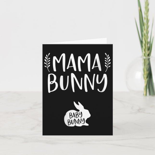 Anuncio de Embarazo de Pascua Mamá Coneja Ba  (Anverso)