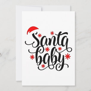 Anuncio de Embarazo de Santa Bebé Navidad Santa