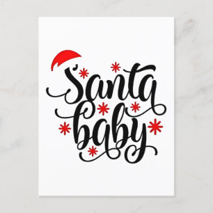 Anuncio de Embarazo de Santa Bebé Navidad Santa