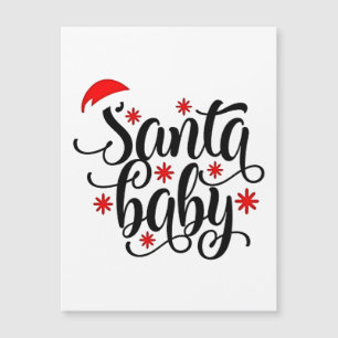 Anuncio de Embarazo de Santa Bebé Navidad Santa