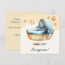 Anuncio de embarazo de Sweet Baby Watercolor Bassi