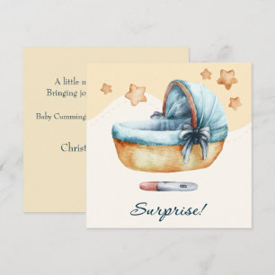 Anuncio de embarazo de Sweet Baby Watercolor Bassi