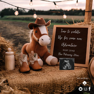 Anuncio de embarazo de vaquero de campo