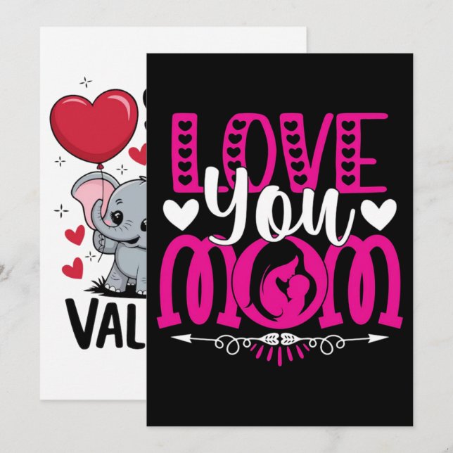 Anuncio de embarazo del Día de San Valentín regalo (Anverso / Reverso)