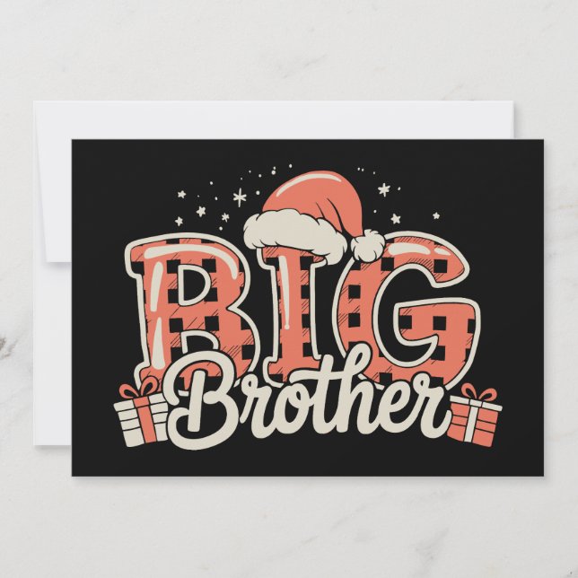 Anuncio de Embarazo del Hermano Mayor en Navidad S (Anverso)