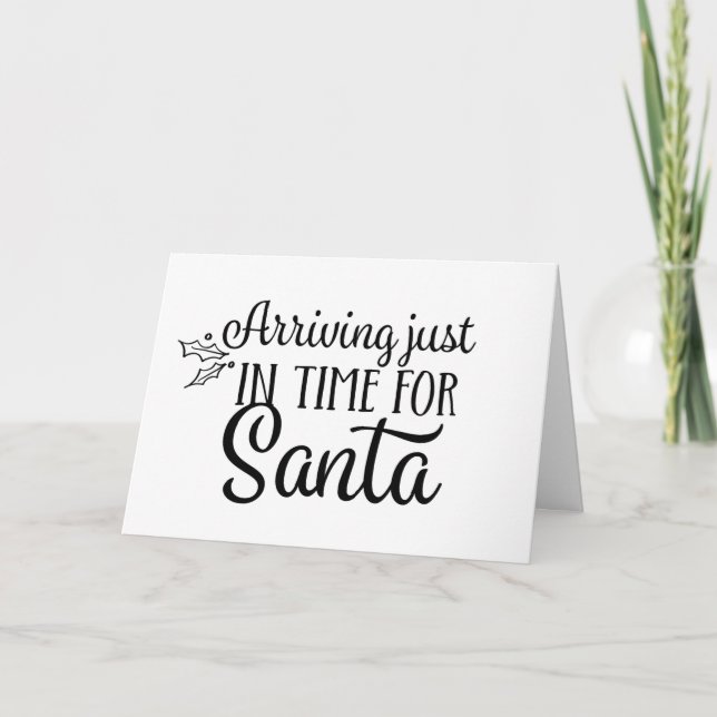 Anuncio de Embarazo en Navidad Bebé Previsto para  (Anverso)