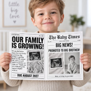 Anuncio de Embarazo en Periódico Hermano Mayor Fot