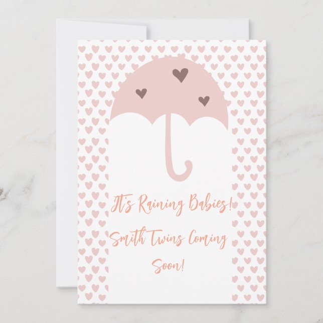 Anuncio de Embarazo Gemelar bajo Lluvias de Primav (Anverso)