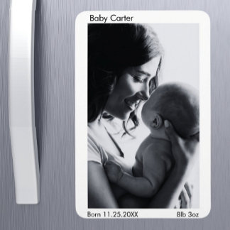 Anuncio de embarazo - Imán fotográfico Personaliza