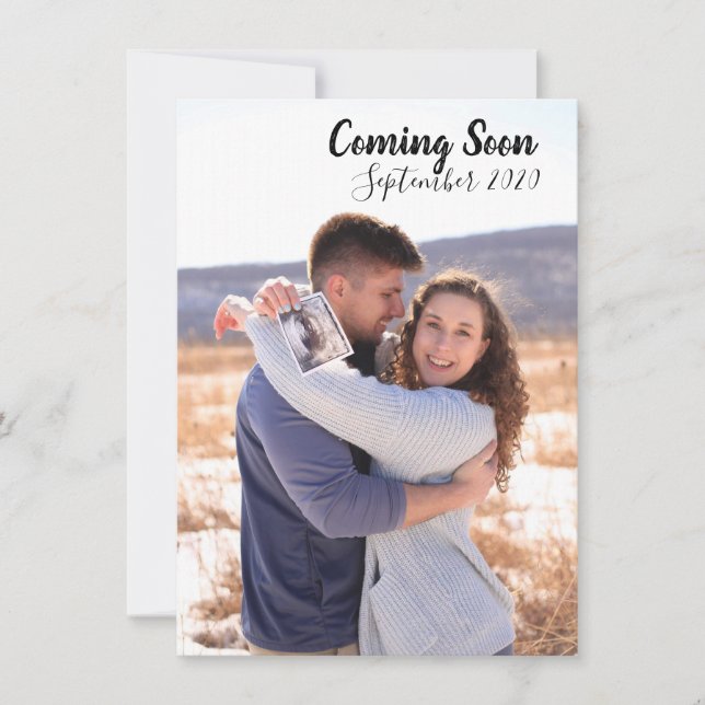 Anuncio de embarazo/invitación a fiesta de bebé (Anverso)