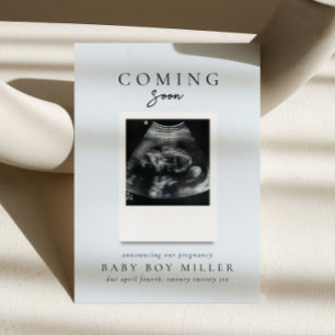 Anuncio de Embarazo Próximamente Baby Blue