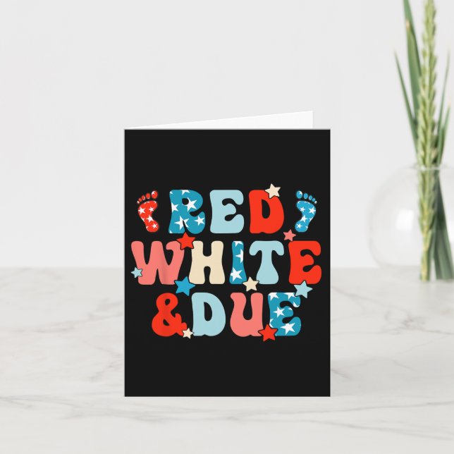Anuncio de embarazo Rojo Blanco y Vencido 4 de Jul (Anverso)
