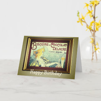 Anuncio de época Biscuits Tarjeta de cumpleaños Ch