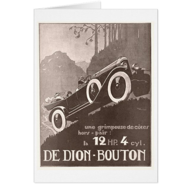 Anuncio de época de Dion Bouton (Frente)
