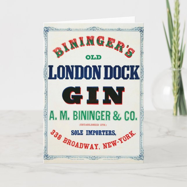 Anuncio de época para el viejo gancho de Bininger  (Anverso)