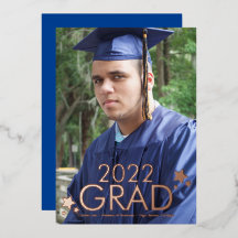 Anuncio de Estrellas de Graduación Foto con Hojas 