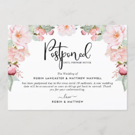 Anuncio de evento pospuesto, Blush Floral