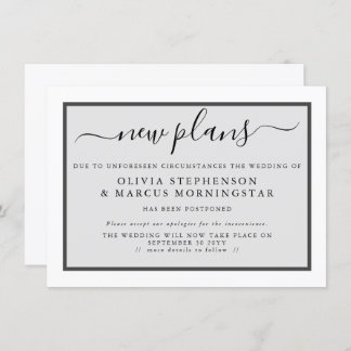 Anuncio de Evento Pospuesto Modernos Nuevos Planes