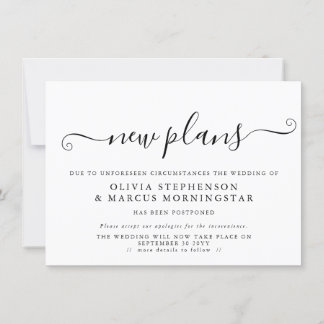 Anuncio de evento pospuesto nuevos planes