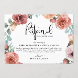 Anuncio de evento pospuesto, tarjeta Blush Peach