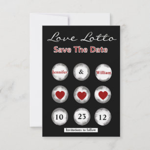 Anuncio de Faux Love Lotto para guardar la fecha