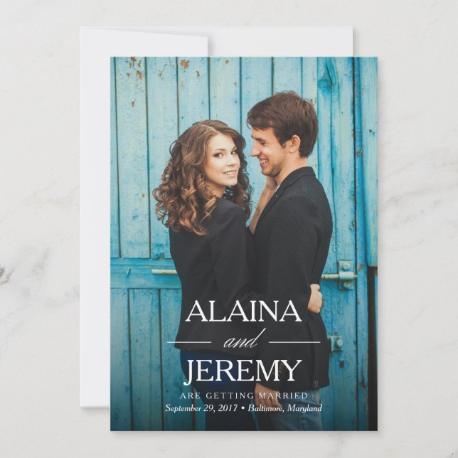 Anuncio de fecha con nombres hermosos (Anverso)