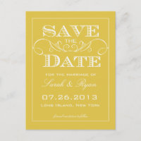 Anuncio de fecha de boda de bambú elegante