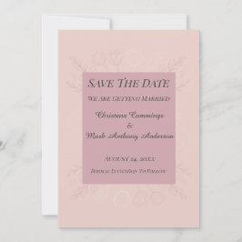 Anuncio de fecha de boda Fleur de Satin Save The D