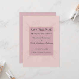 Anuncio de fecha de boda Fleur de Satin Save The D