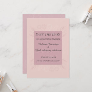 Anuncio de fecha de boda Fleur de Satin Save The D