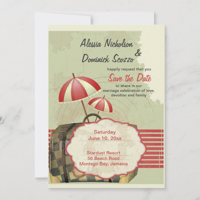 Anuncio de fecha de "Bon Voyage" para guardar (Anverso)