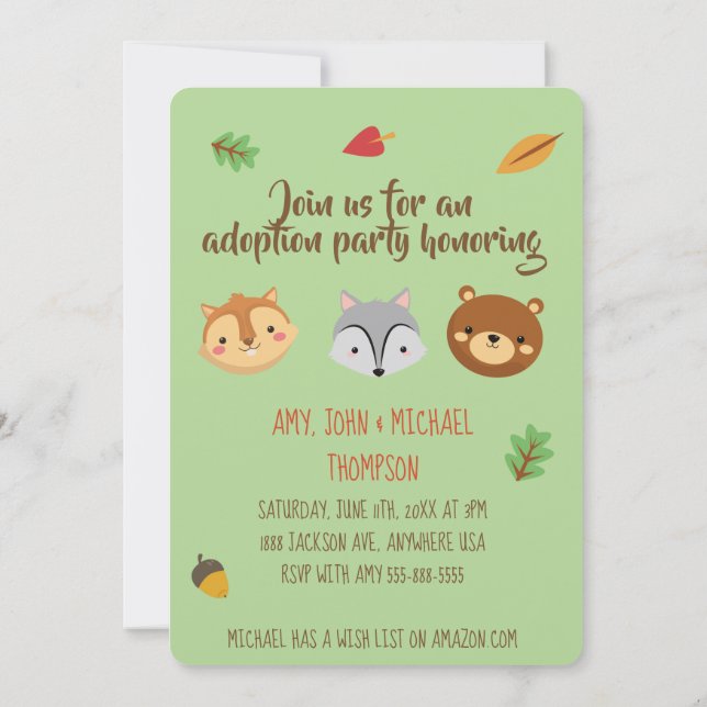 Anuncio de Fiesta de adopción en Woodland - Invita (Reverso)