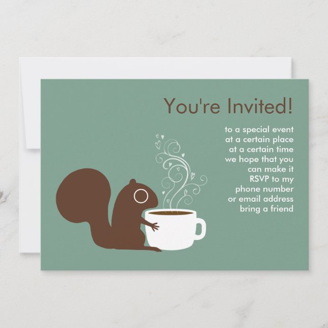 Anuncio de Fiesta de Ardilla de Café (Anverso)