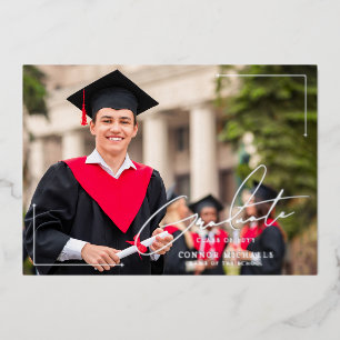 Anuncio de Fiesta de Graduación Minimalista con Es