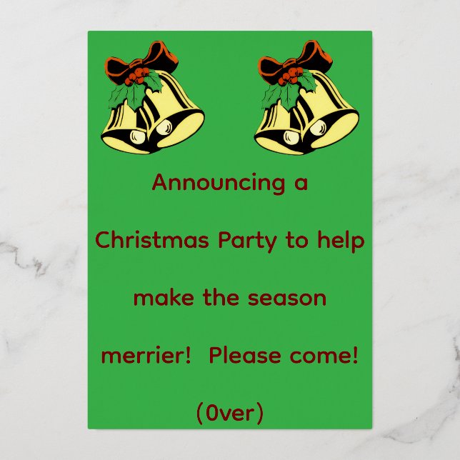Anuncio de Fiesta de Navidad (Anverso)