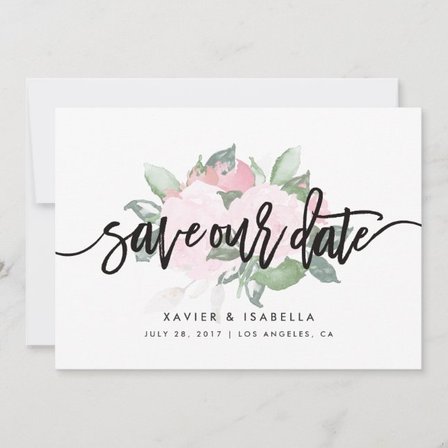 Anuncio de Floral | Anuncio de Save The Date (Anverso)