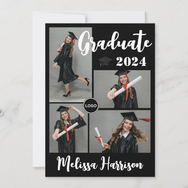 Anuncio de Foto Collage de Graduación con Logotipo (Anverso)