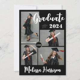 Anuncio de foto collage de graduación con logotipo