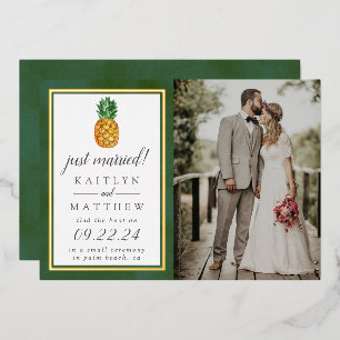 Anuncio de foto de boda de piña tropical real