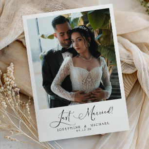 Anuncio de foto de boda moderna simple negro
