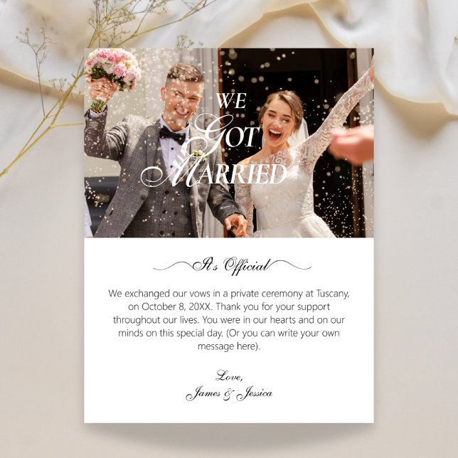 Anuncio de foto de boda Nos casamos (Subido por el creador)