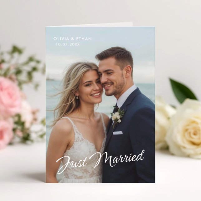 Anuncio de foto de boda recién casados elegante (Subido por el creador)