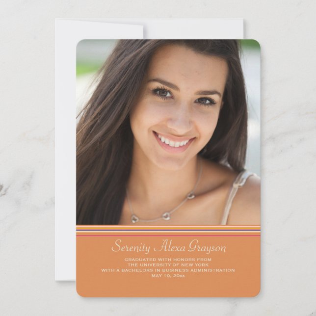 Anuncio de foto de colores de graduación (Anverso)